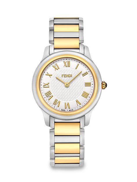 fendi women's classico swiss quartz bracelet watch 26mm|Fendi Classico Round 26mm Ladies Watch Model: F250421011.